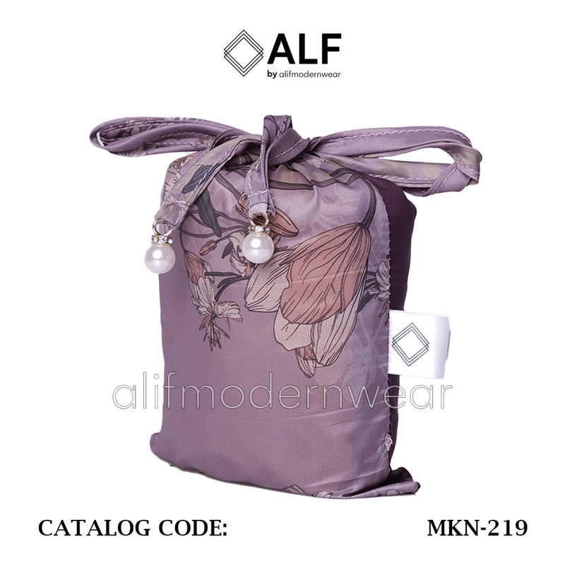 Product image ALF BY ALIF MUKENA MINI MOTIF PARASUT PREMIUM KOREA TRAVEL - POPPY IN BLACKBERRY WINE ( MKN-219 ) all variant all variant